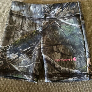 Carhartt girls size 3m performance material style short with pink branding